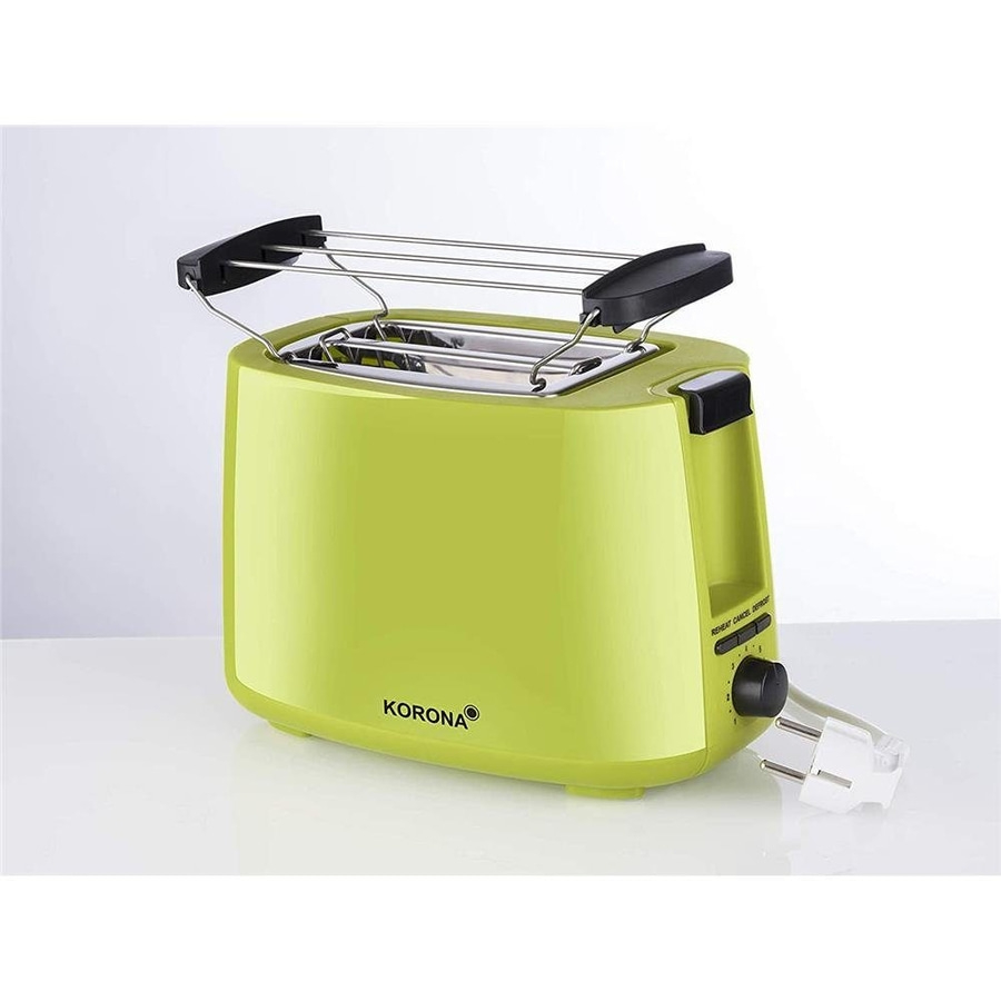 Grüner Toaster mit Aufsatz, Marke Korona, Stecker, Küche, Gerät, Brot