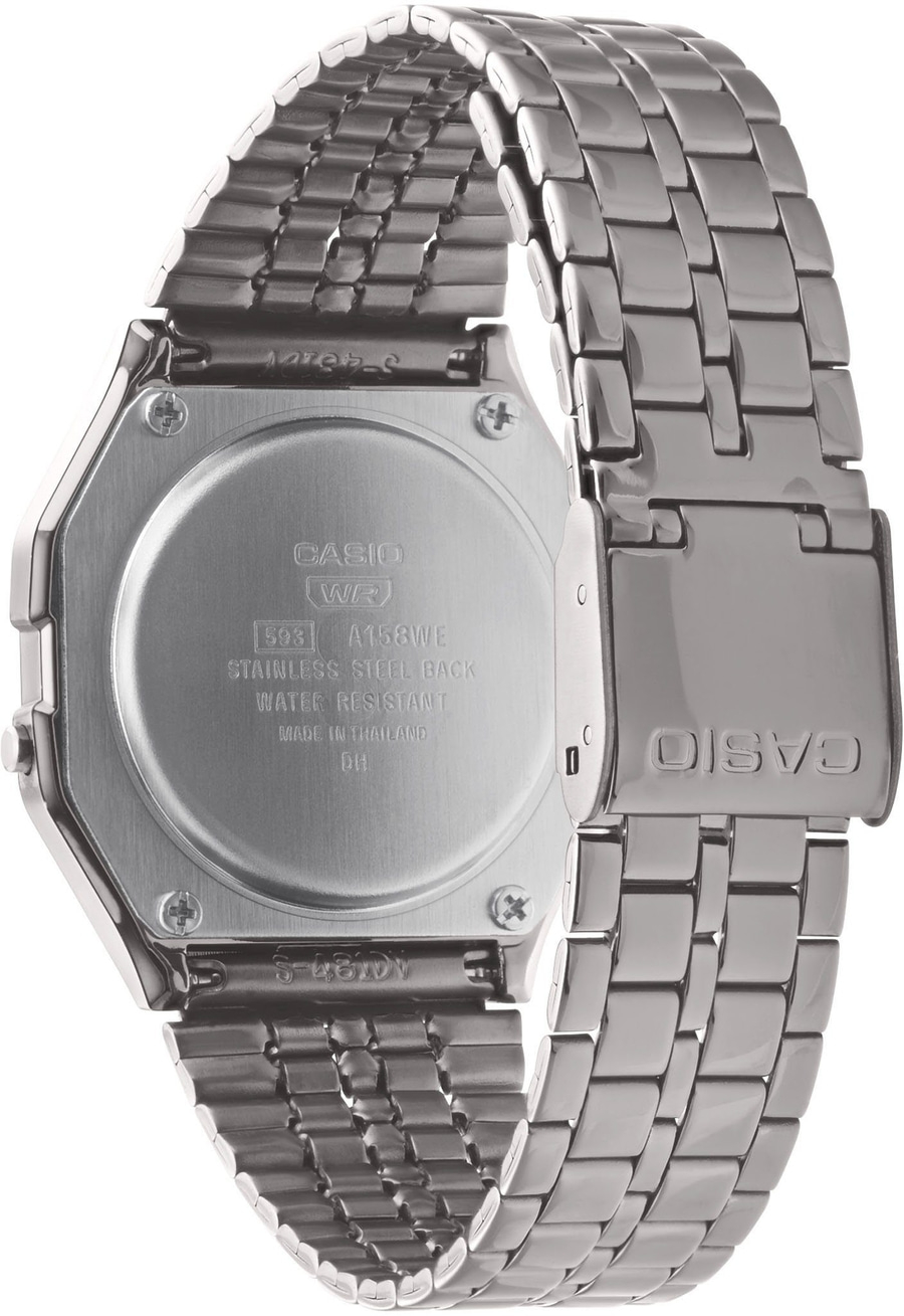 CASIO VINTAGE Chronograph A158WETB-1AEF Quarz Anthrazit glänzend Resin B-WARE
