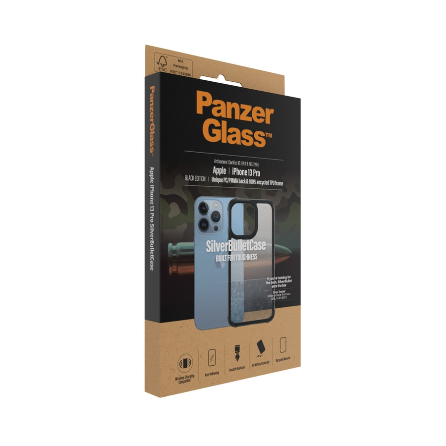 PanzerGlass™ Handyhülle Clear Case Color iPhone 13 Pro TPU Schutzhülle NEU