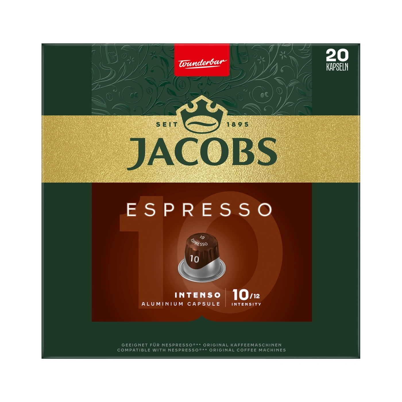 Jacobs Espresso Kapseln 20 Stück mit Intensität 10/12