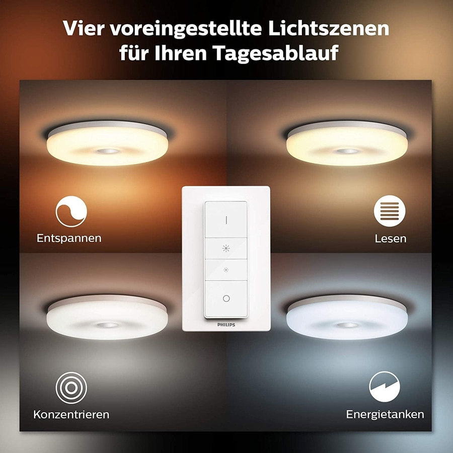 PHILIPS Hue White Ambiance Struana Deckenleuchte Deckenlampe Dimmbar 36cm NEU