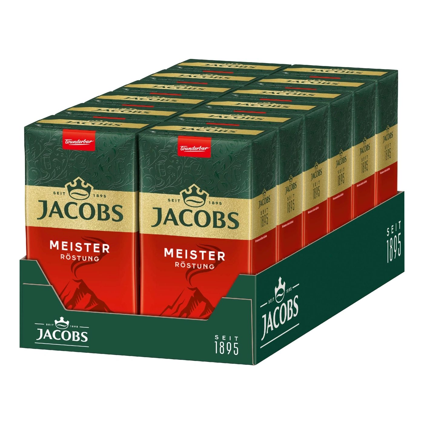Jacobs Kaffee Meister Röstung Packungen in einem Display, 1895