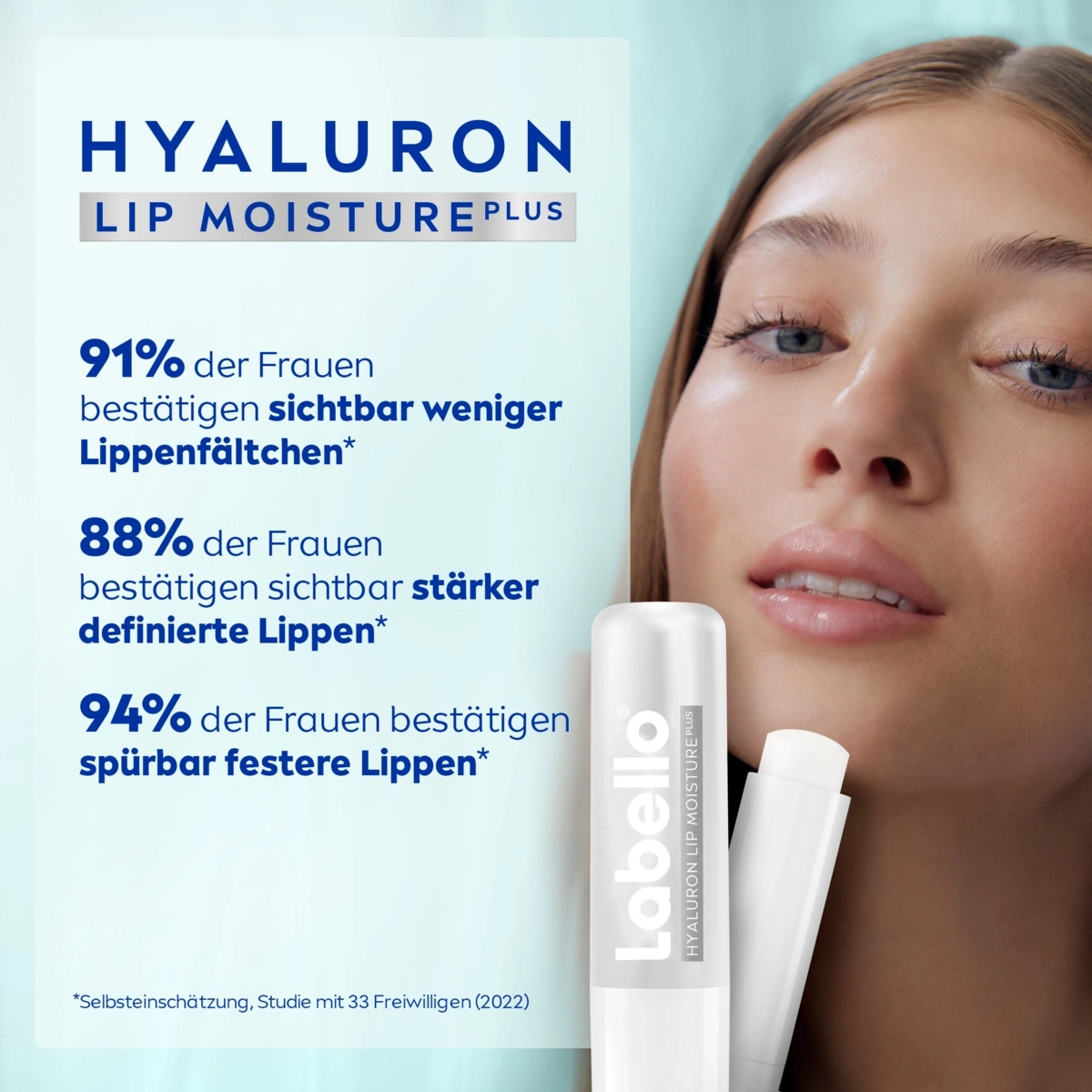Labello Lippenpflege mit Hyaluron, reduziert Lippenfältchen, definierte Lippen