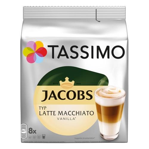 TASSIMO Kapseln Jacobs Latte Macchiato Vanilla T Discs 40 Getränke Kaffeekapseln