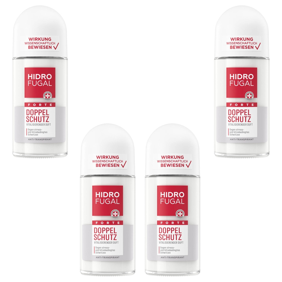 HIDROFUGAL Roll-on FORTE DOPPEL SCHUTZ Anti-Transpirant Deo-Schutz 4 x 50 ml