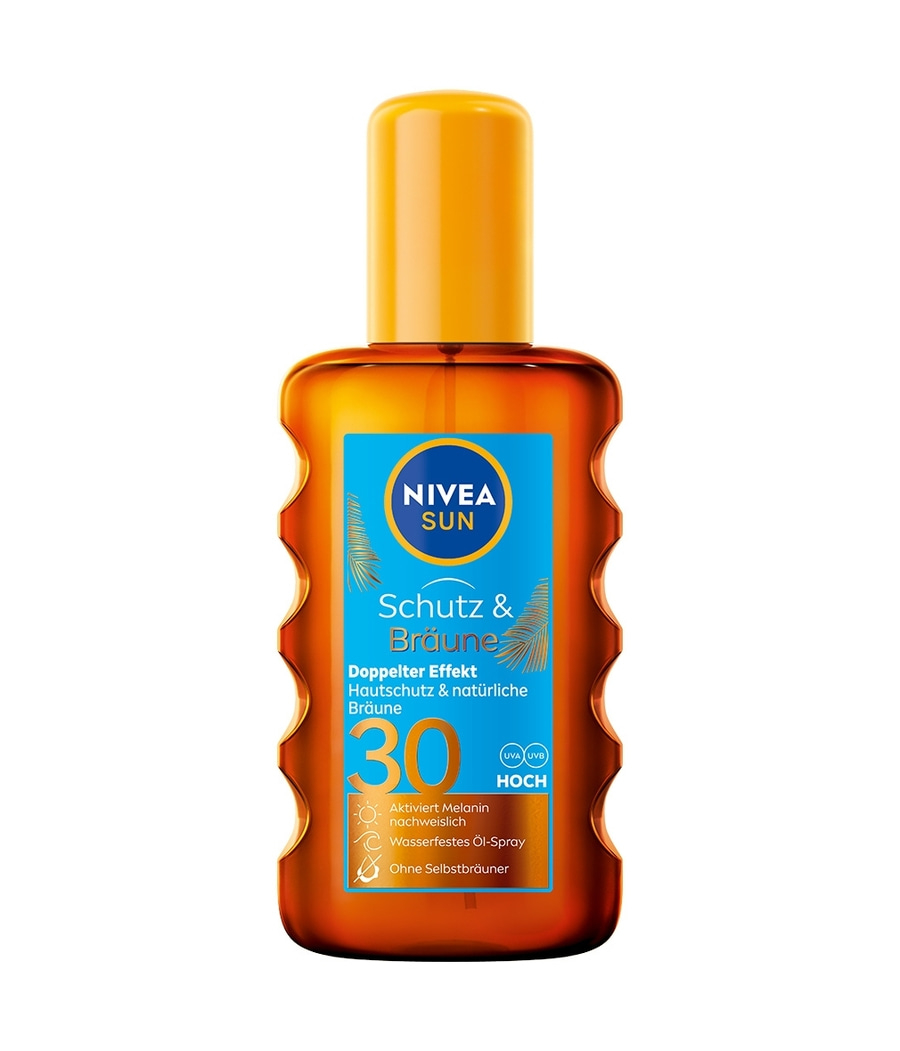 NIVEA SUN Sonnenöl Schutz & Bräune Öl-Spray LSF 30 sofortiger UV-Schutz 200ml