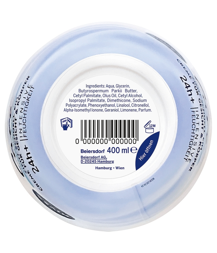NIVEA Care Pflegecreme 24h+ Feuchtigkeit schnell einziehend Body Lotion 2x 400ml