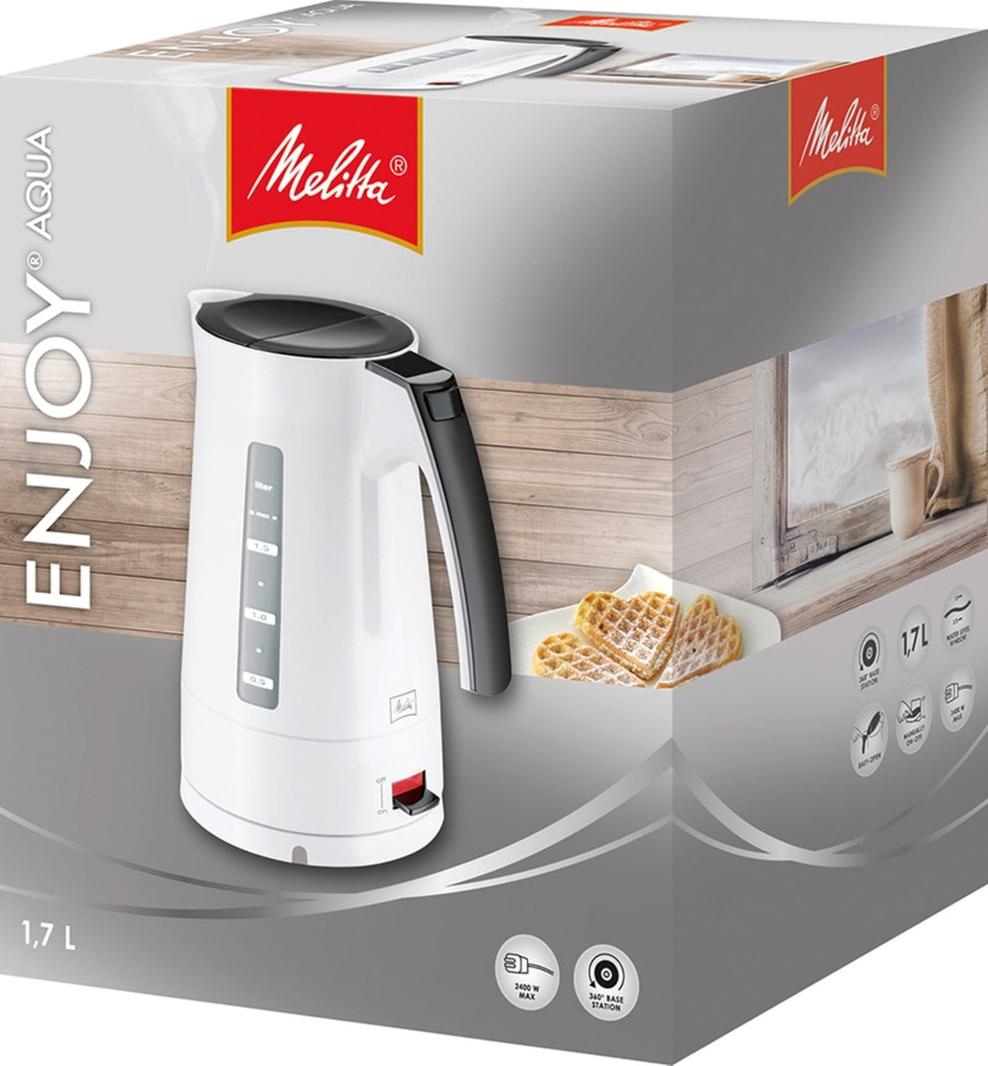 MELITTA Wasserkocher ENJOY Aqua 100301 1,7L 2400 W Schwarz/Weiß