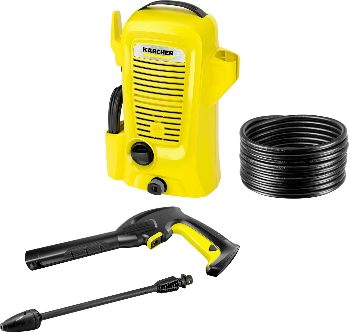 Karcher Hochdruckreiniger mit Spritzpistole und Schlauch