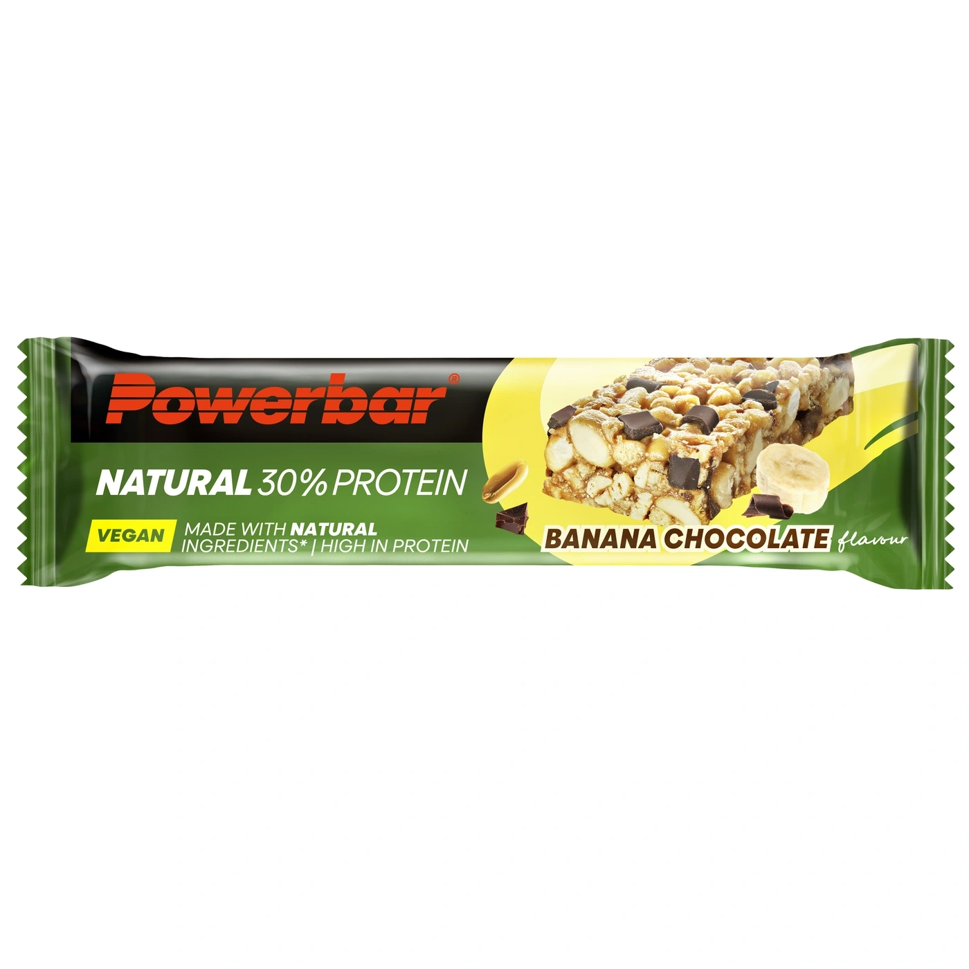 Powerbar Proteinriegel Banane Schokolade Geschmack vegan