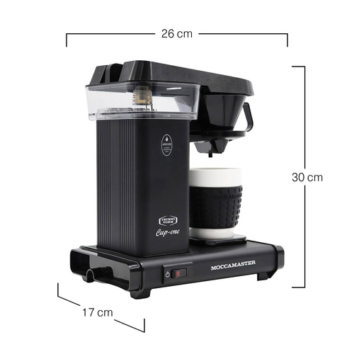 MOCCAMASTER Filterkaffeemaschine CUP-ONE Matt Black mattes schwarz NEU