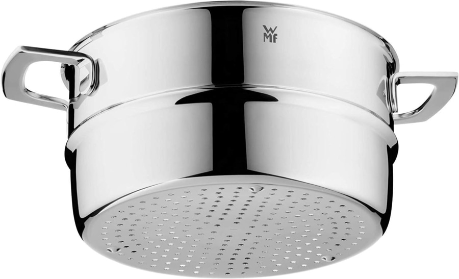 WMF Edelstahltopf mit Sieb und Griffen