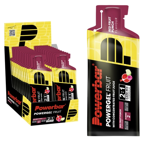 POWERBAR PowerGel Fruit Red Fruit Punch High Carb Energie Gel Natrium 24 x 41 g