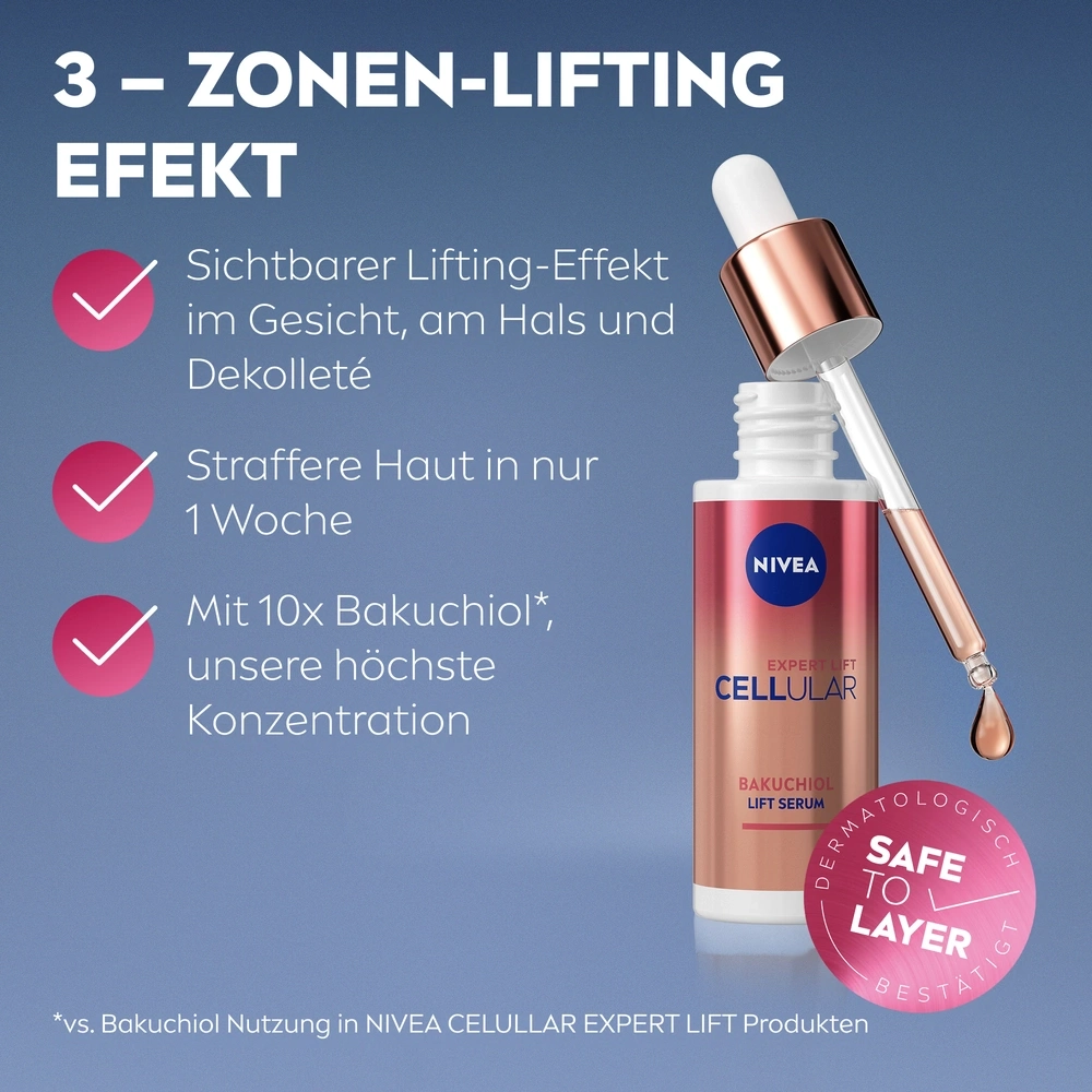 Nivea Cellular Expert Lift Serum mit 3-Zonen-Lifting-Effekt