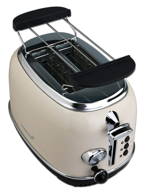 KORONA Retro Toaster 21666 Doppelschlitztoaster 815W Auftau-Funktion creme NEU