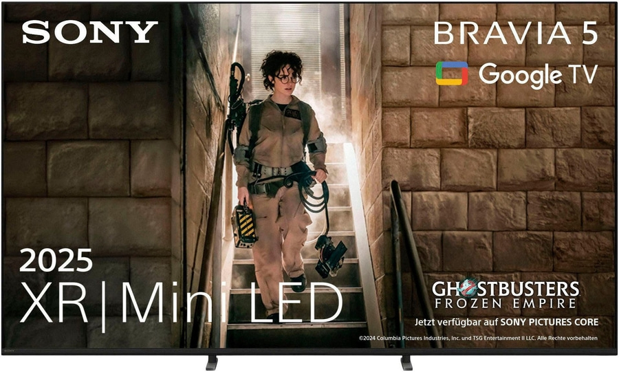Sony Fernseher mit Ghostbusters-Film, Google TV, 2025 XR Mini LED