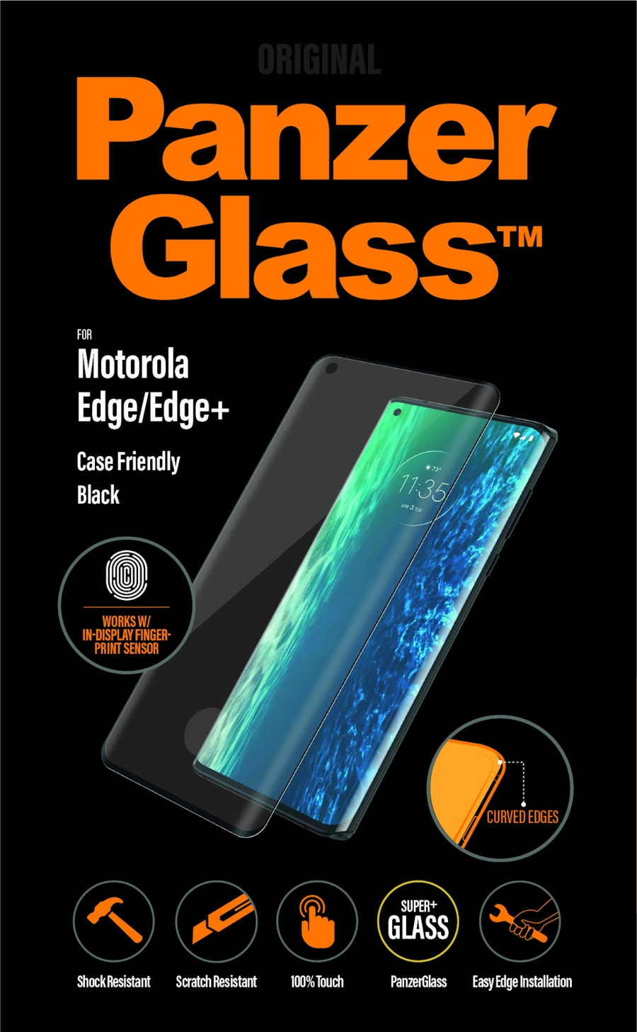 PanzerGlass™ Motorola Edge Screen Protector Glass Smartphone Displayschutzhülle