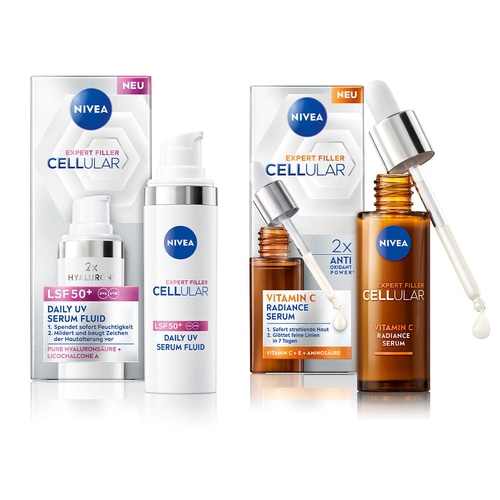 NIVEA CELLULAR Expert Filler Vitamin C Radiance Serum 30 ml + Serum Fluid 30 ml