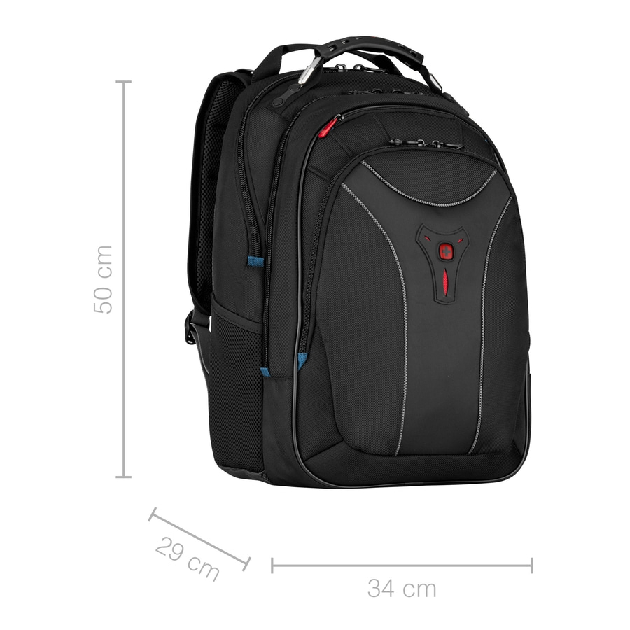 WENGER Carbon Notebook-Rucksack bis 17 Zoll Wasserdicht 30 L Schwarz-Rot