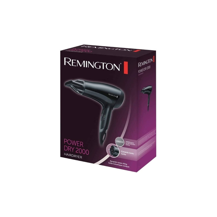 REMINGTON Haartrockner D3010 Ionen-Technik 2000 W 3 Heiz- & 2 Gebläsestufen