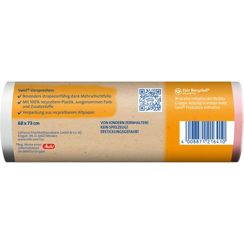 SWIRL Müllbeutel 60 l Zugband 4er Pack á 10 Stück NEU