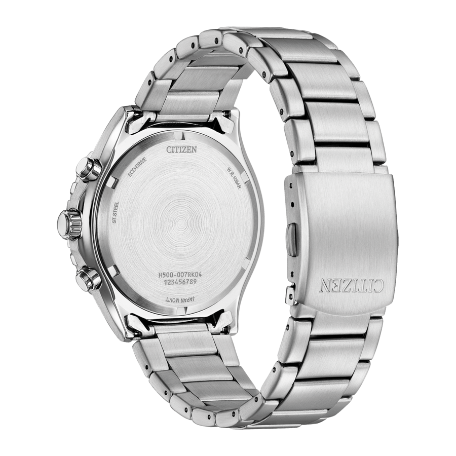 CITIZEN Herren Armbanduhr AT2568-82E Eco-Drive Chronograph 43mm Edelstahl B-Ware