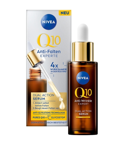 NIVEA Q10 Anti-Falten Experte Dual Action Serum GLYCOSTOP® glättend 30ml