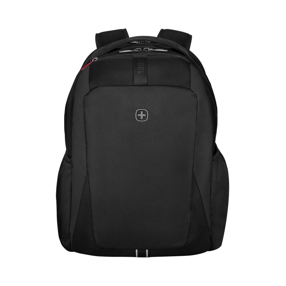 Schwarzer Rucksack mit Logo und der Jahreszahl 1893 auf der Vorderseite.