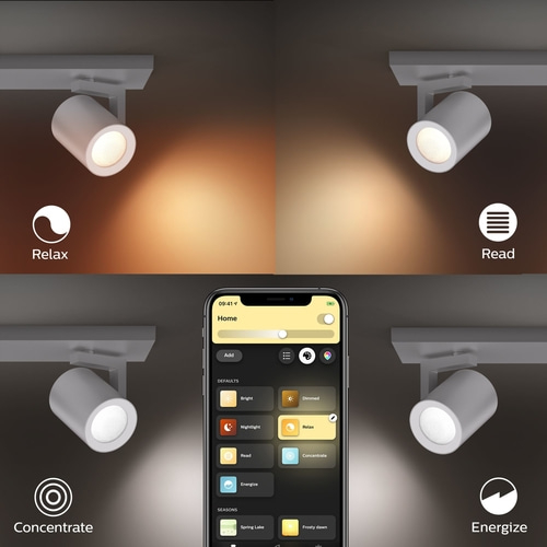 PHILIPS Hue White & Color Ambiance Argenta LED 3er-Spot Bluetooth 5,7W silber