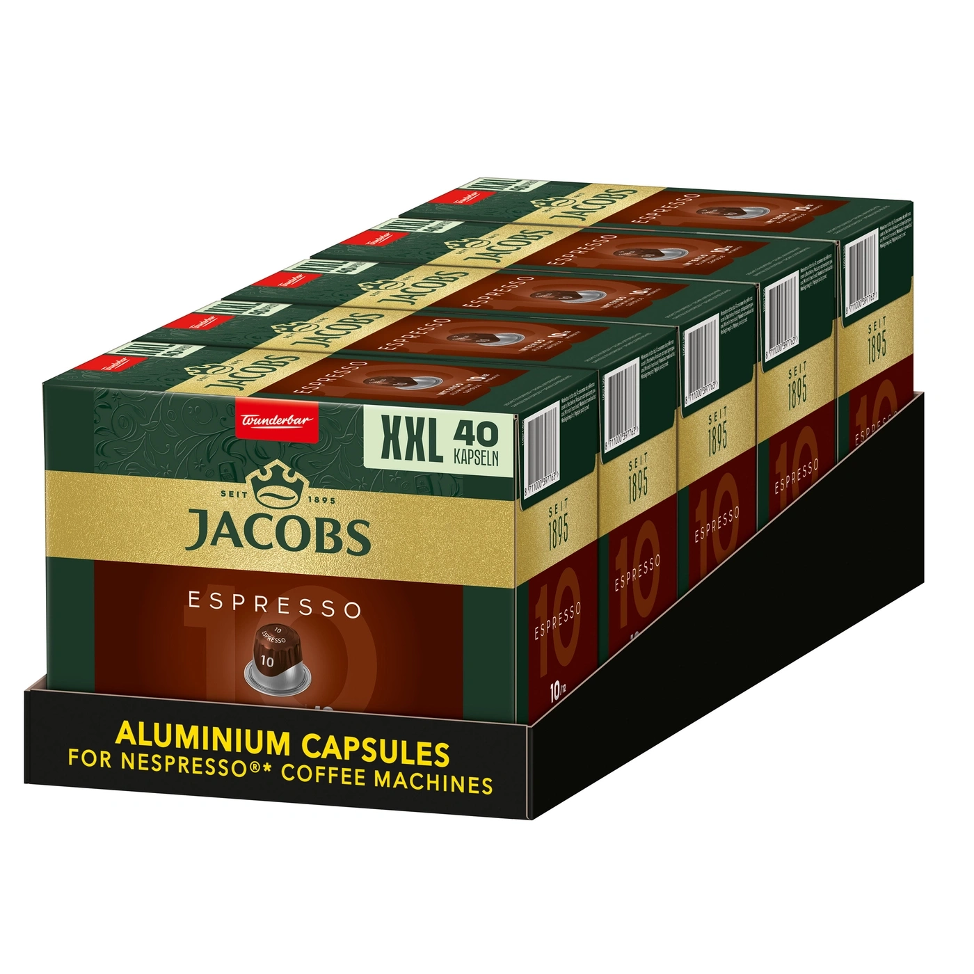 Verpackung mit Jacobs Espresso Aluminium Kapseln