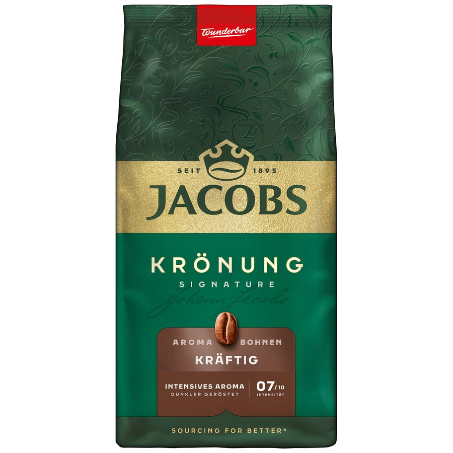 Kaffeepackung von Jacobs Krönung mit starkem Aroma und Intensität 07/10