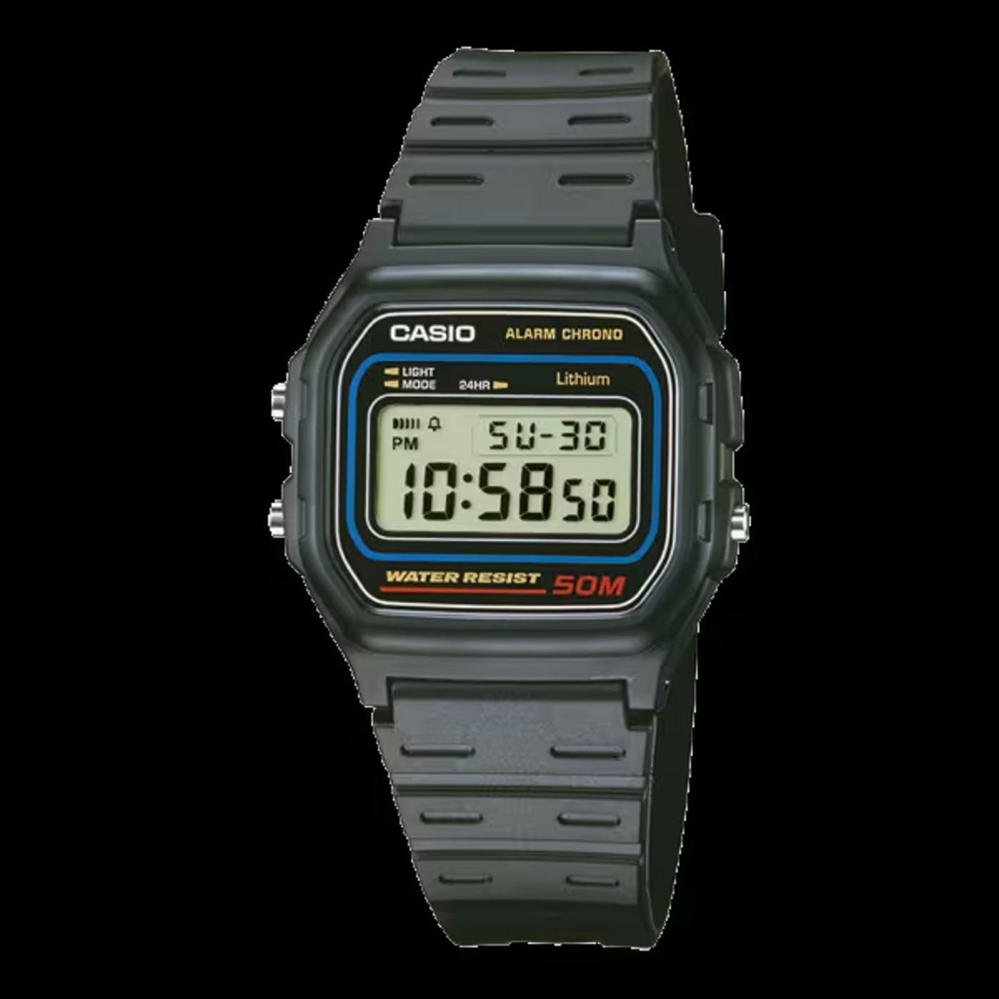 CASIO Collection Herrenarmbanduhr Chronograph W-59-1VQES Schwarz B-WARE