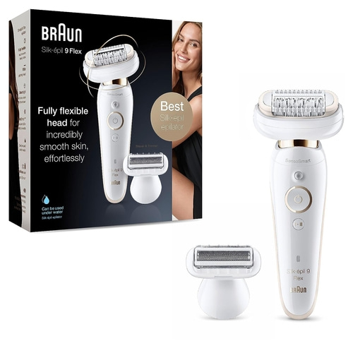 BRAUN Silk-epil 9 Flex 9-006 Epilierer Rasierer Akku weiß B-WARE