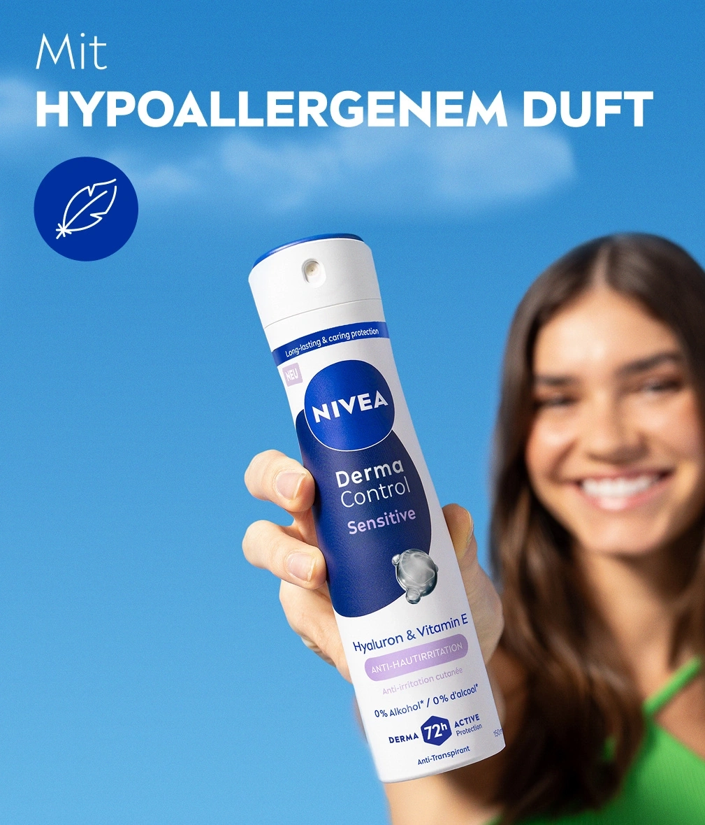 Nivea Deodorant für empfindliche Haut mit Hyaluron & Vitamin E