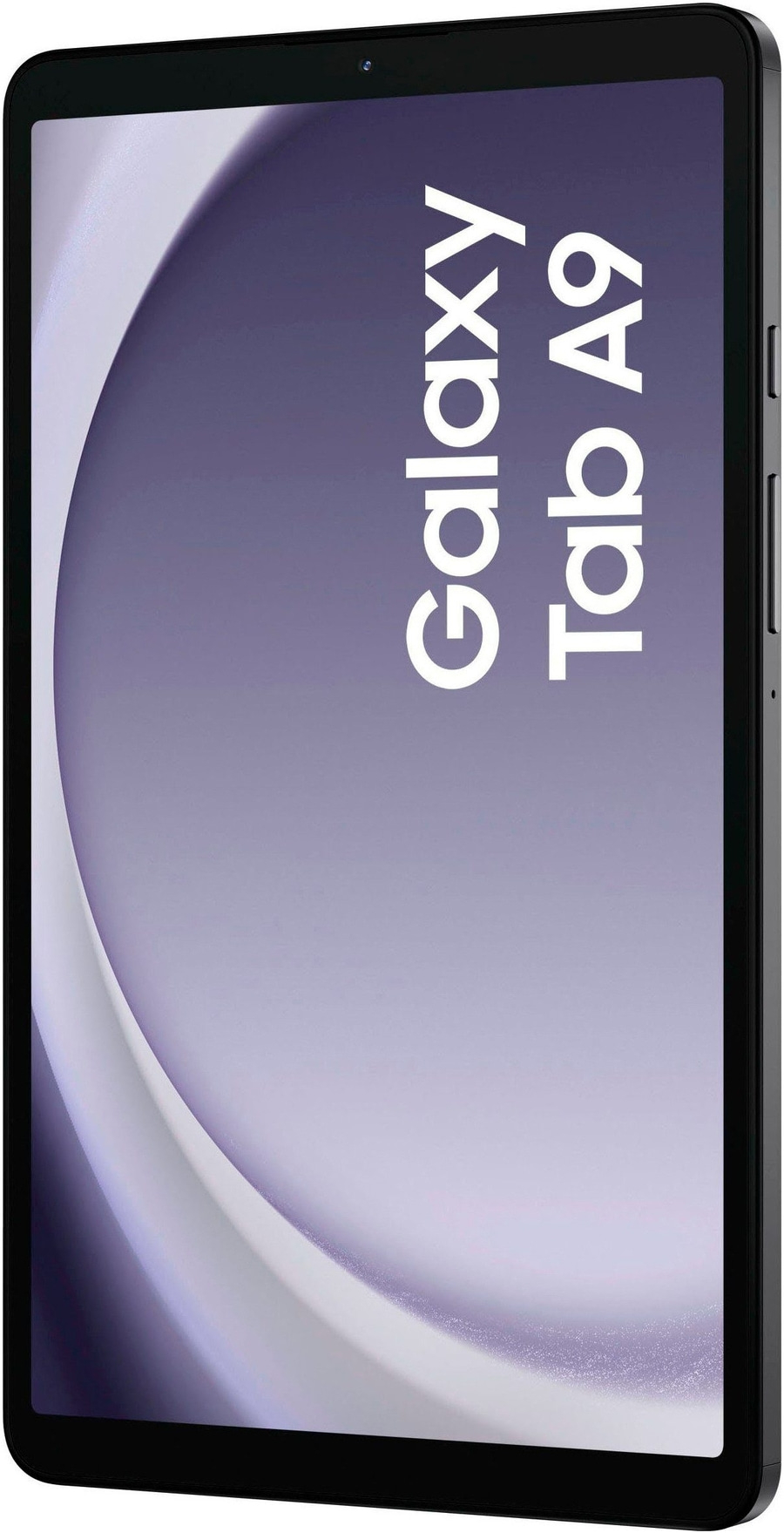 Ein Samsung Galaxy Tab A9 Tablet im Hochformat.