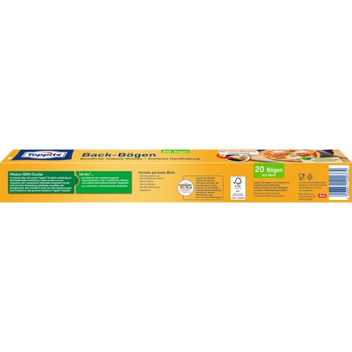 Toppits® Back-Set Backpapier Bögen Alufolie Spritzbeutel Allzweckbeutel Silikon