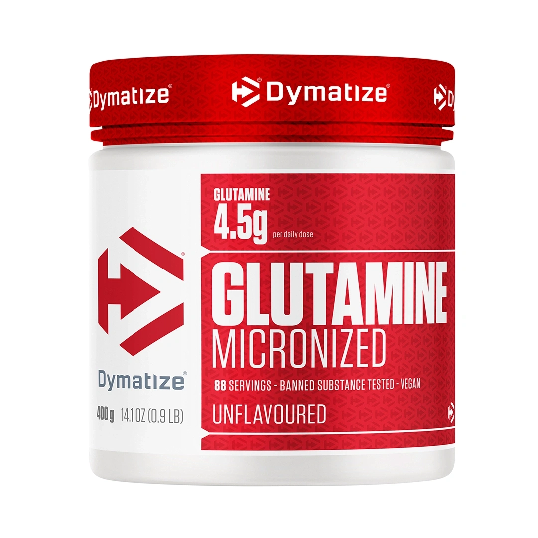 Dymatize Glutamine Micronized Pulver in roter Dose, 400 g