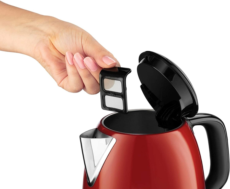RUSSELL HOBBS Wasserkocher Colours Plus+ Flame Red 24992-70 Mini 1L 2400W