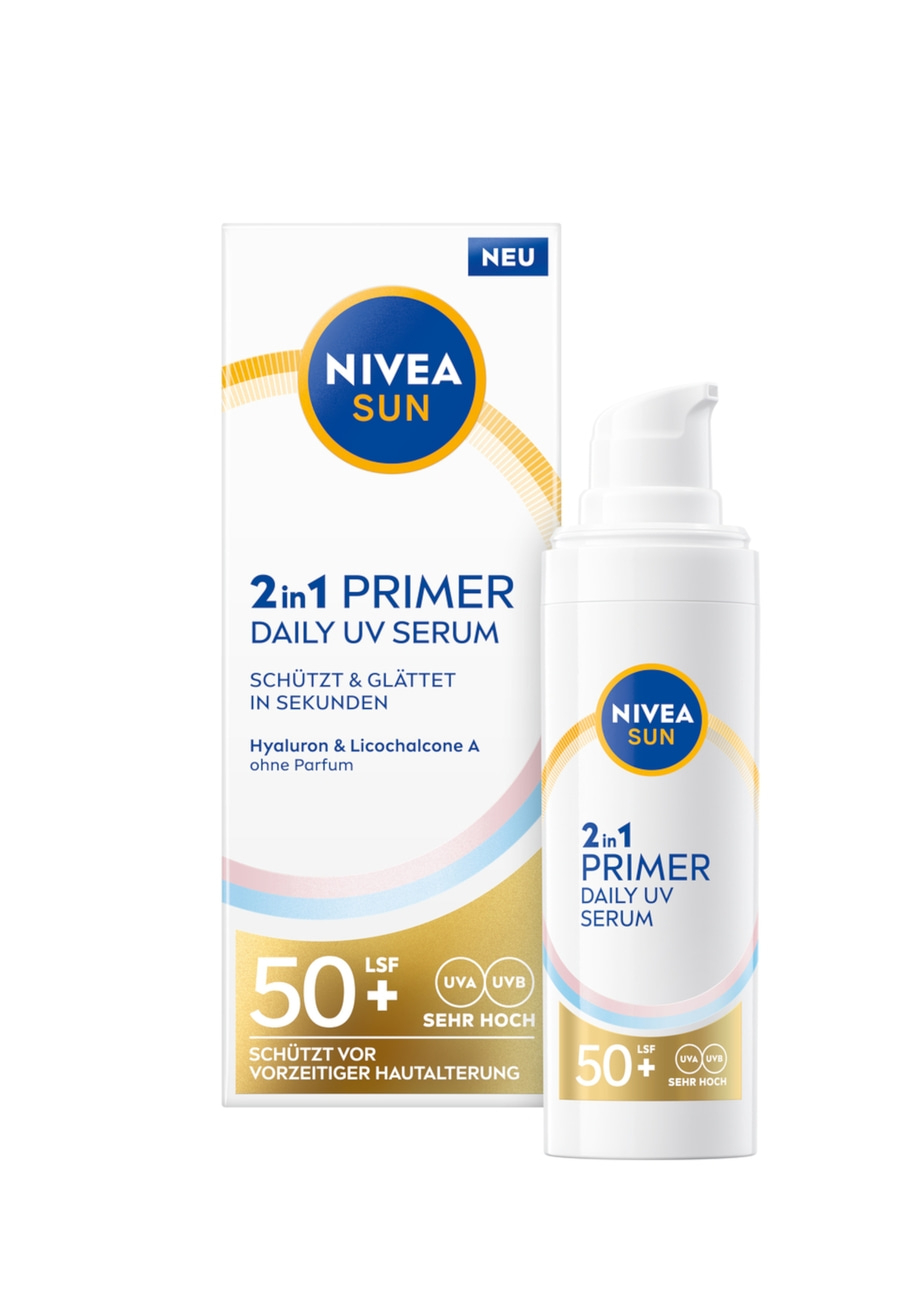 NIVEA SUN 2in1 Primer Daily UV Serum mit LSF 50+