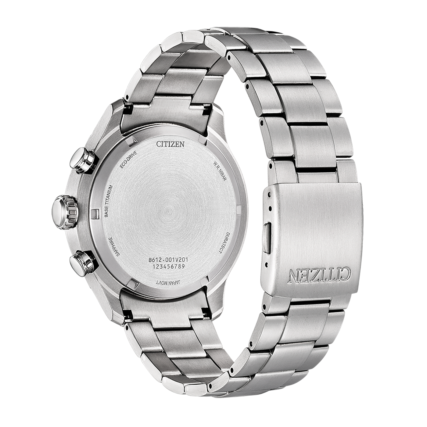 Citizen-Uhr, Edelstahlarmband, Eco-Drive, Saphirglas, wasserdicht, japanisches Uhrwerk