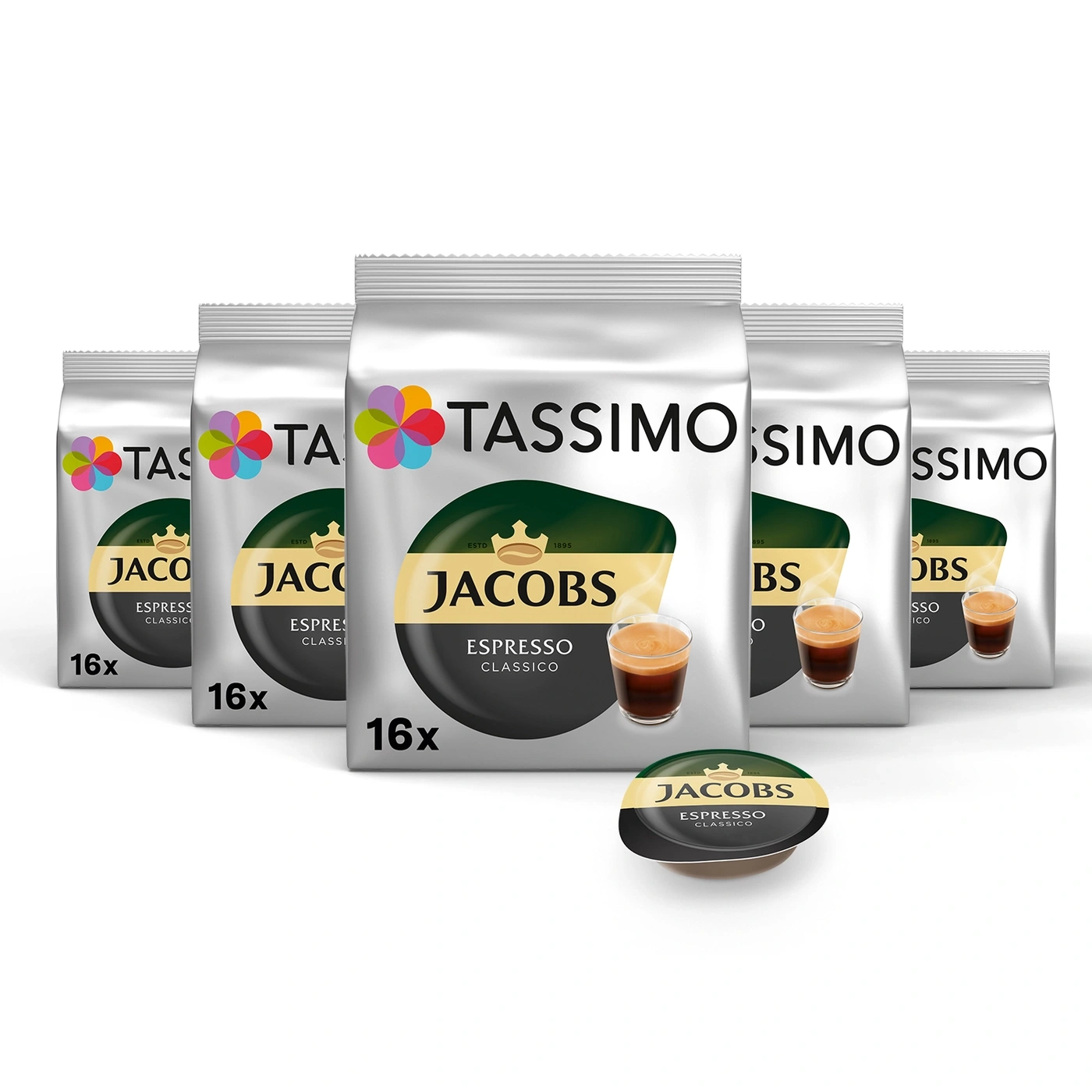 Jacobs Tassimo Espresso Kapseln, 16 Stück, Kaffee, Packungen, Produkt