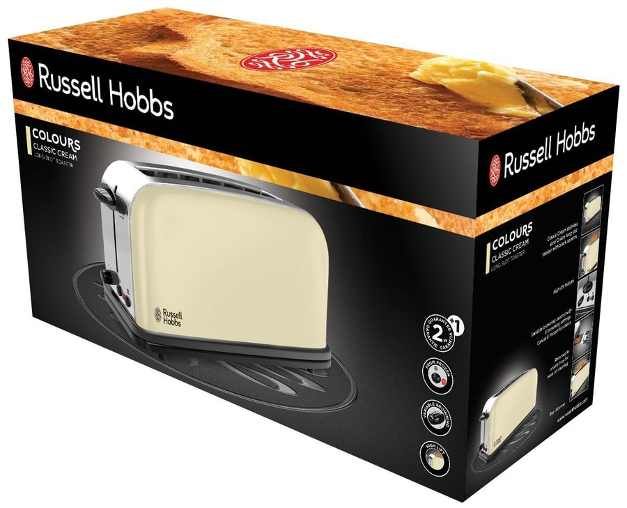 RUSSELL HOBBS Langschlitz-Toaster Colours Plus+ Classic Cream 21395-56 1000W
