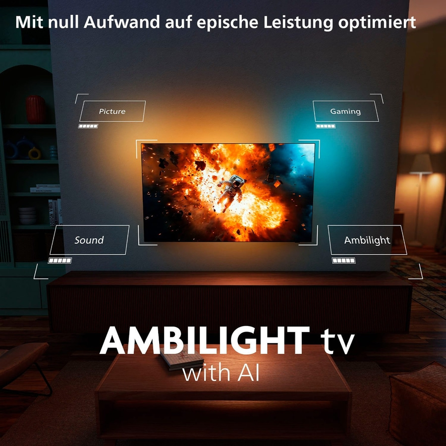 PHILIPS 65 Zoll OLED TV 65OLED910/12 Ultraflacher 4K UHD OLED+ Fernseher