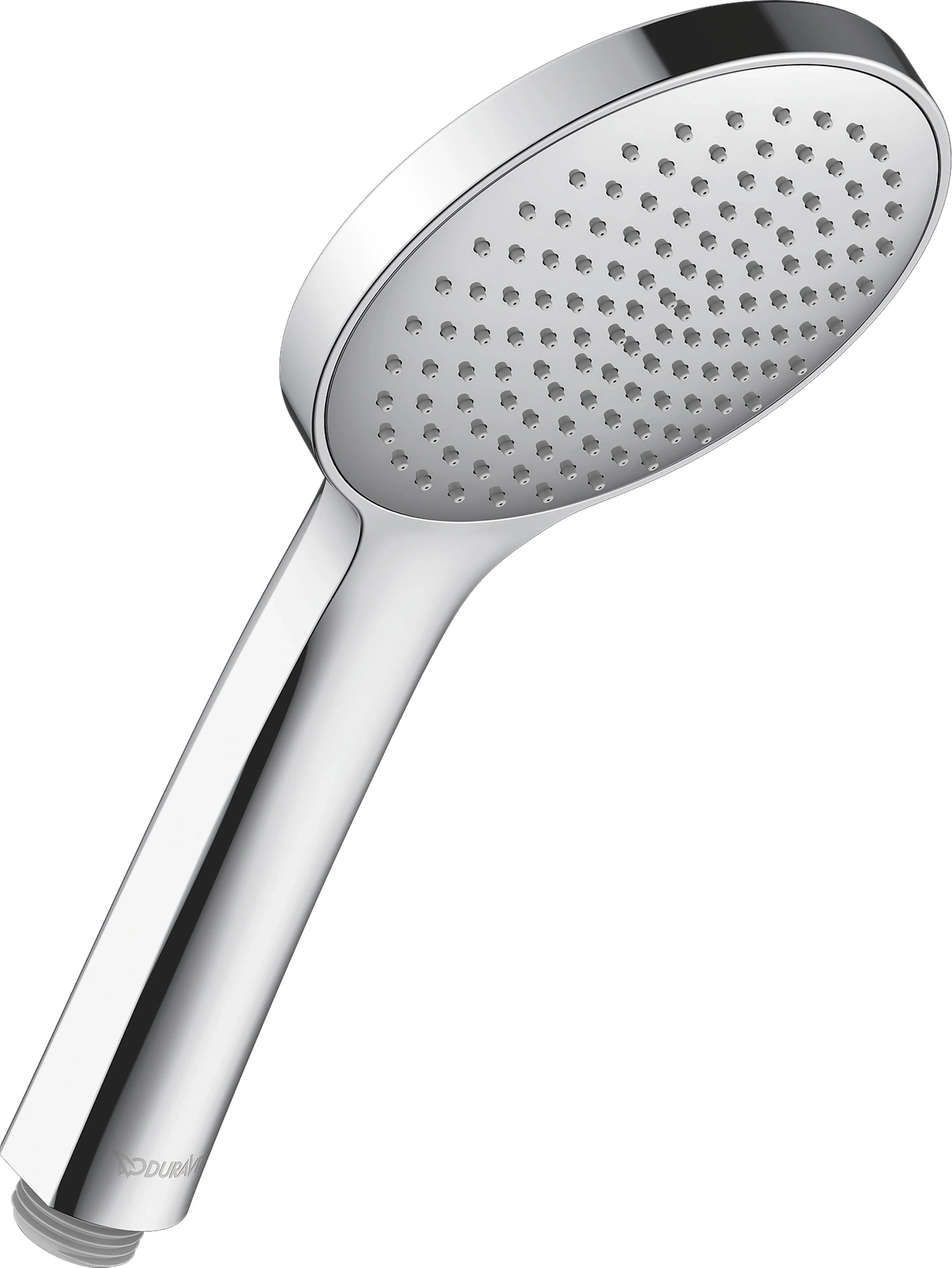 Chrom-Duschkopf mit vielen kleinen Löchern für Wasser, glänzend