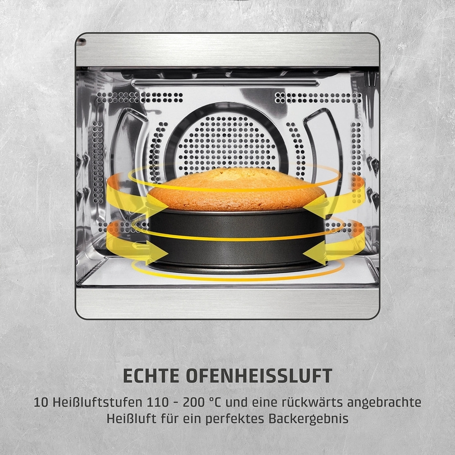 CASO Design Mikrowelle MCG25 Ceramic chef 3351 Grill 25L Borosilikatglasboden
