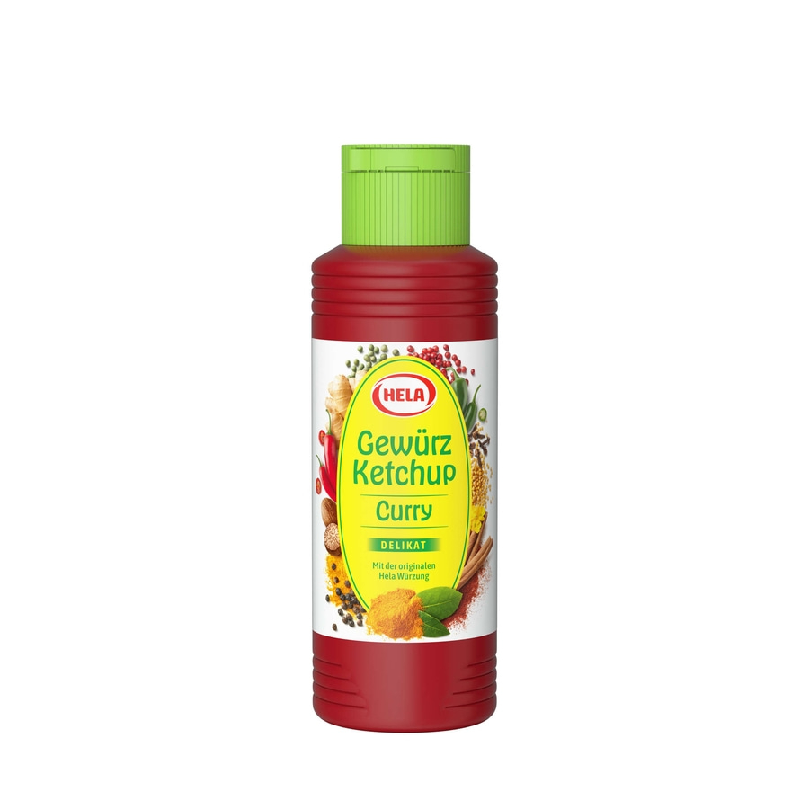 Hela Ketchup Curry delikat Gewürzketchup 300 ml Flasche Ketchupflasche