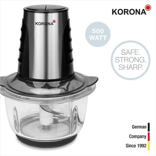 KORONA Zerkleinerer Edelstahlklingen 500 Watt 2 Leistungsstufen schwarz NEU