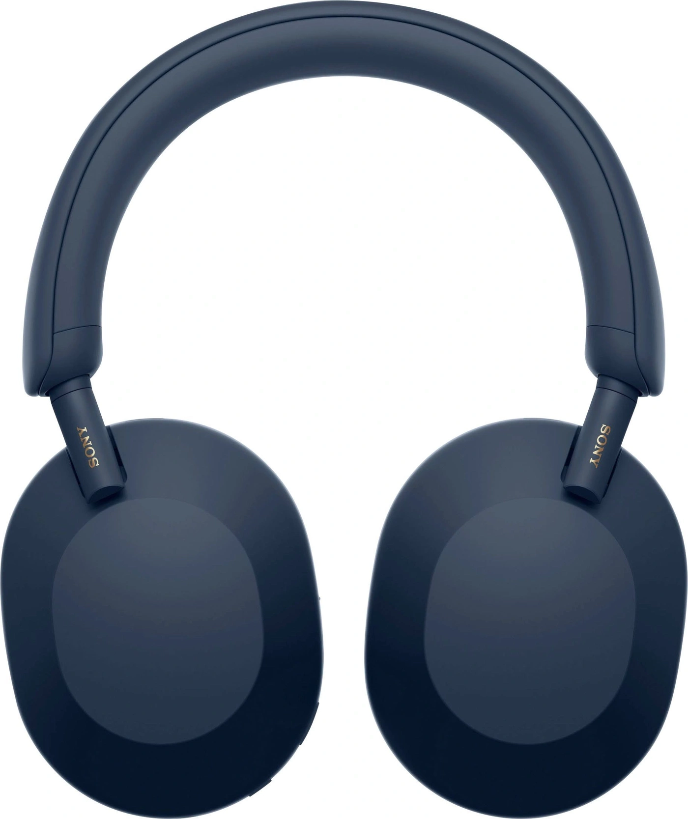 Dunkelblaue Kopfhörer mit SONY-Logo, Over-Ear-Design, für Musikgenuss und Komfort