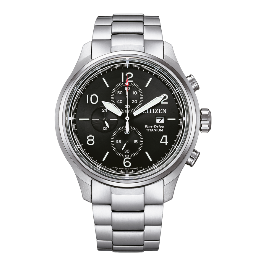 CITIZEN Herren Armbanduhr CA0810-88E Chronograph Eco-Drive Titan 44 mm B-Ware