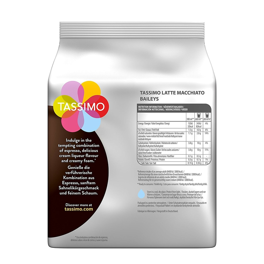 TASSIMO Kapseln Baileys Latte Macchiato T Discs 5 x 8 Getränke Kaffeekapseln